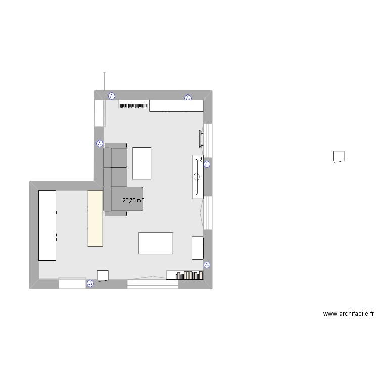 salon Zazou. Plan de 0 pièce et 0 m2