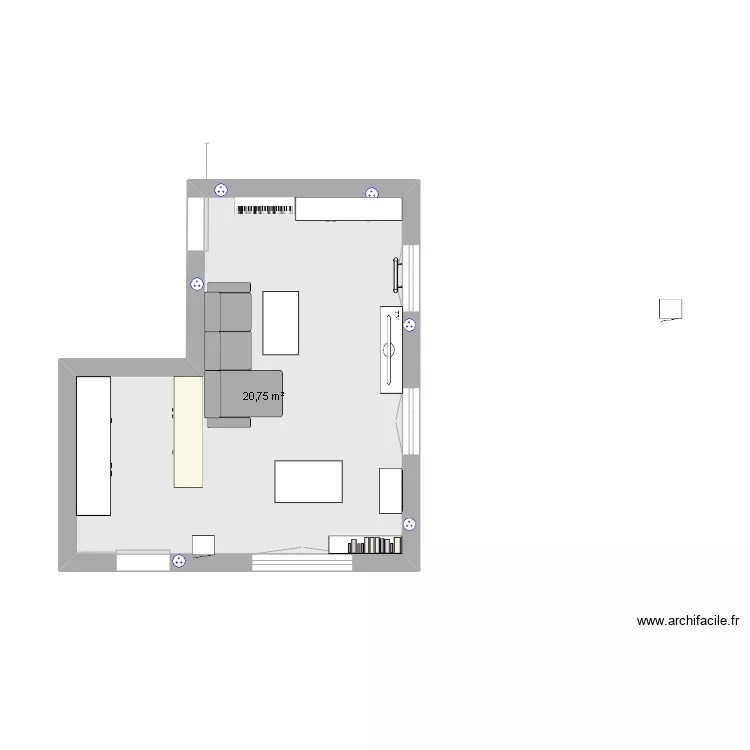 salon Zazou. Plan de 
