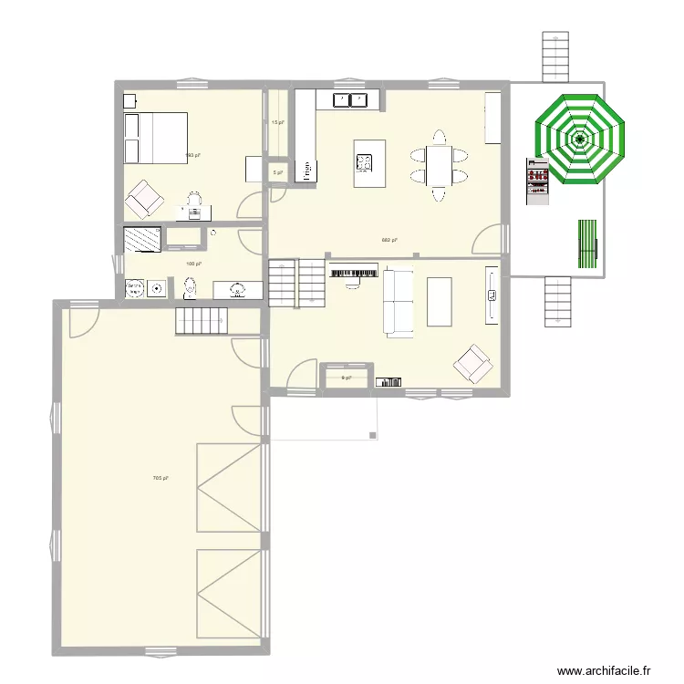 FG-42A. Plan de 7  et 159 m²