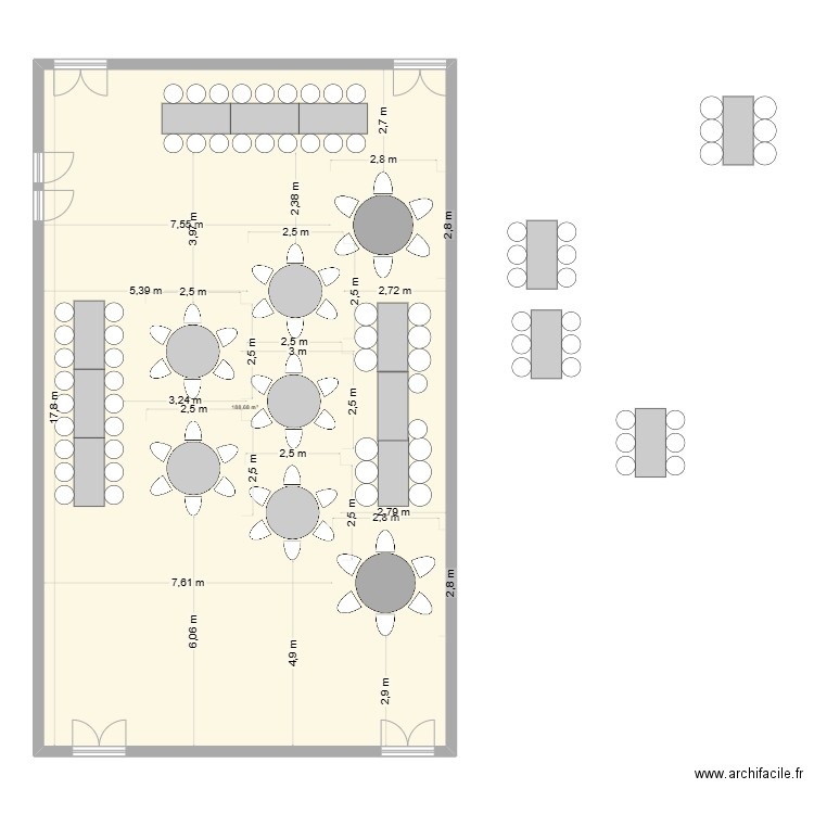 MARIAGE. Plan de 1 pièce et 189 m2