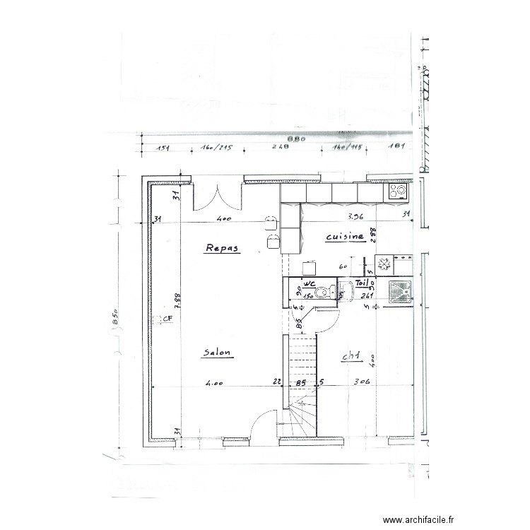 RDC. Plan de 0 pièce et 0 m2