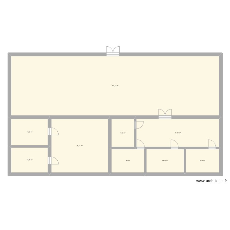 Maison merzouga. Plan de 9 pièces et 266 m2