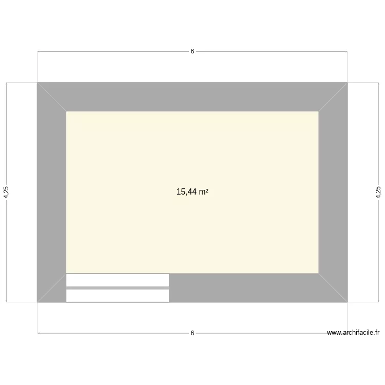 Plan de masse grange 2. Plan de 1 et 15 m² Plan de masse grange 2. Plan de 1 et 15 m²