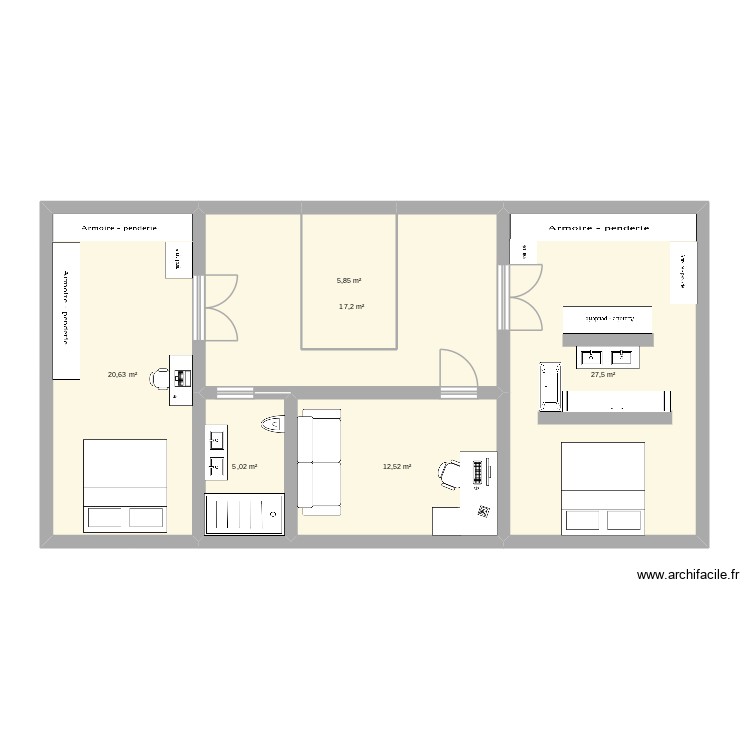etage. Plan de 0 pièce et 0 m2