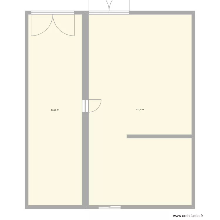 Maison Grange. Plan de 2  et 185 m²