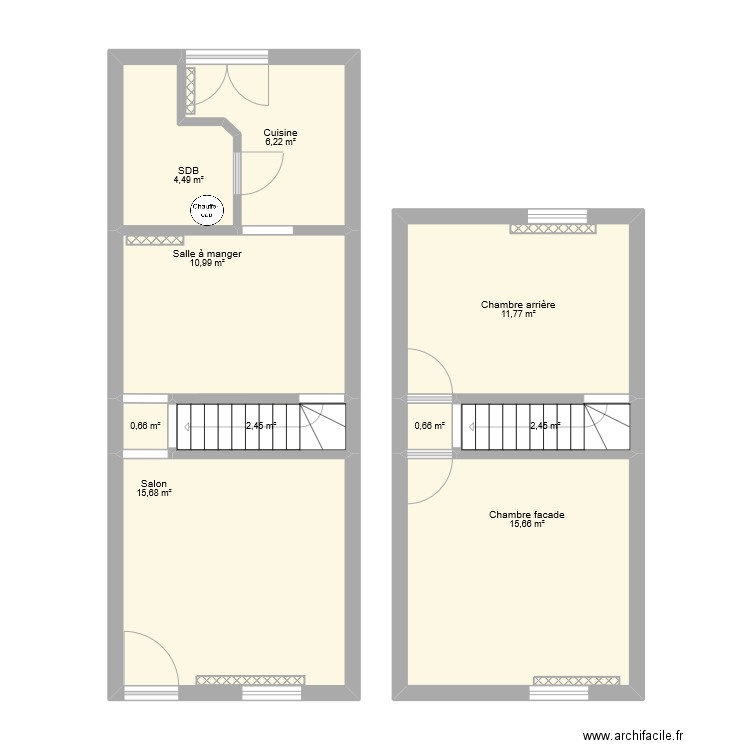 Electricité. Plan de 10 pièces et 71 m2