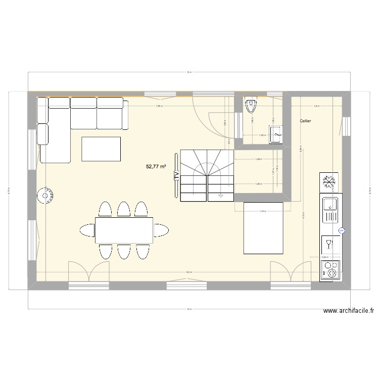 Saint Gervais 2. Plan de 7 pièces et 154 m2