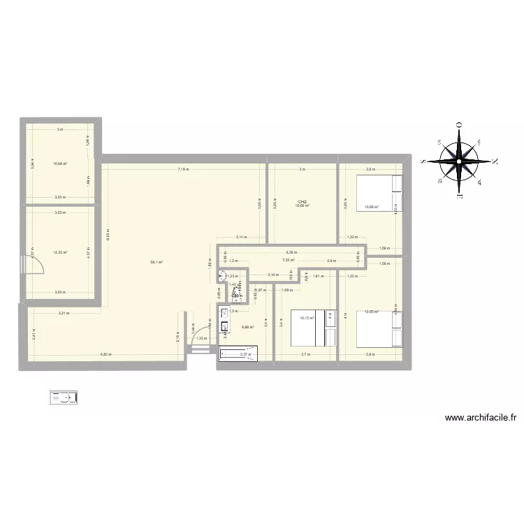 Aizenay 3. Plan de 10 pièces et 140 m²