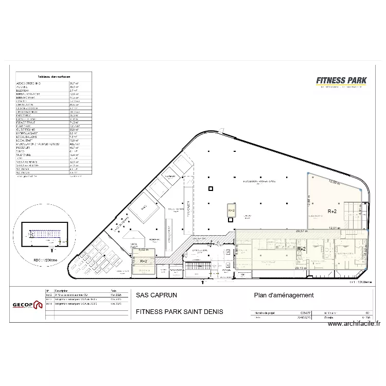 FP ST DENIS AVEC R+2  28 11 2025. Plan de 