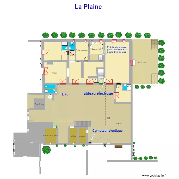 La  plaine  cour V. Plan de 