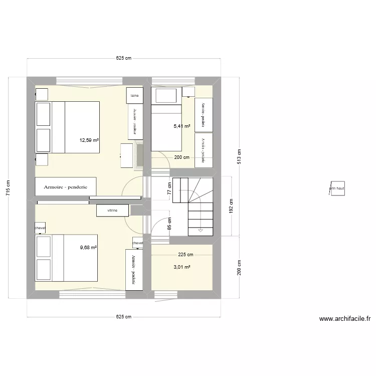 &eacute;tage 13/12/2024. Plan de 