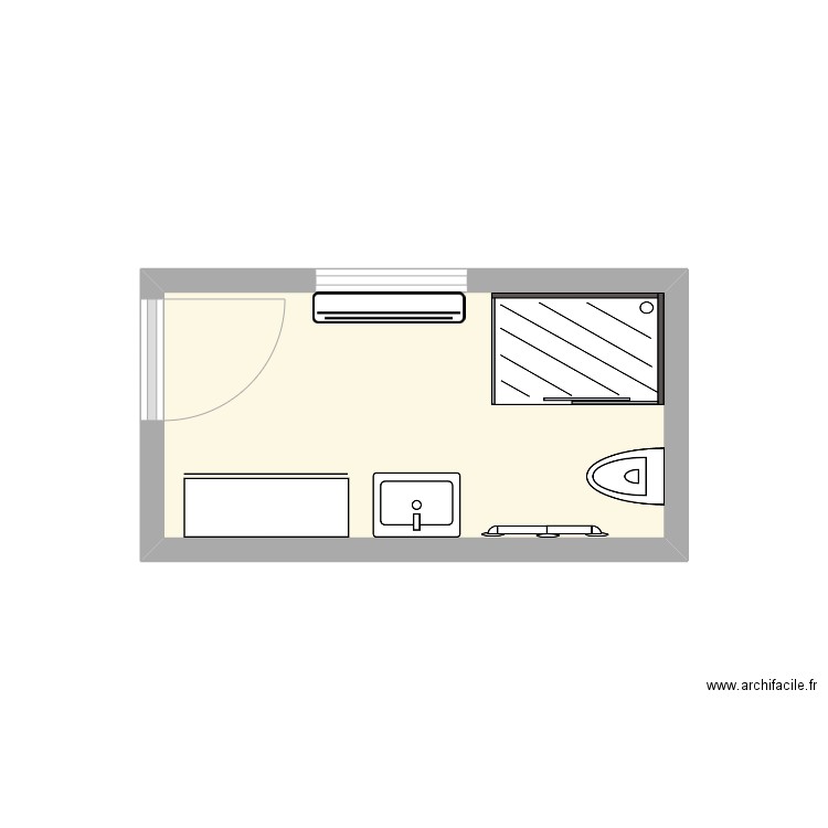 PRINCE. Plan de 1 pièce et 5 m2