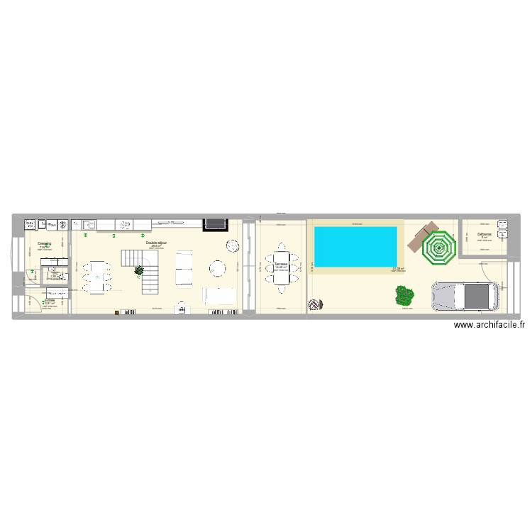 PROJET DEFINITIF 2CH. Plan de 14 pièces et 203 m2