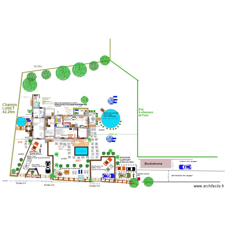 projet plans 2024-2026 au 1er mai 2024. Plan de 2 pièces et 44 m2