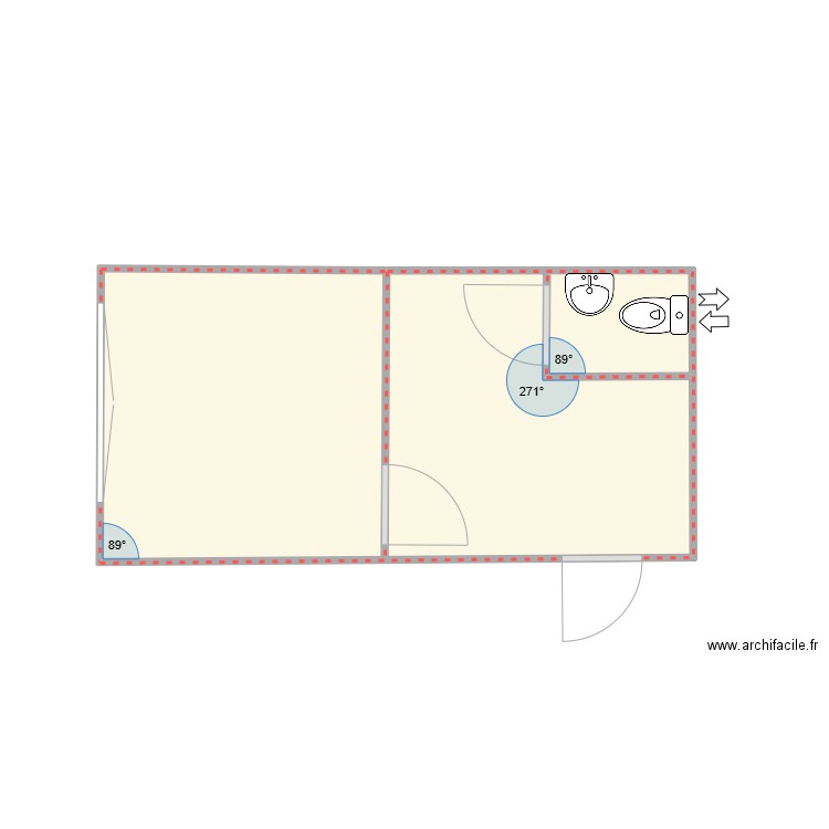 Ludovic Engels. Plan de 1 pièce et 16 m2