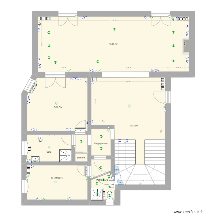 APPIA R+1. Plan de 9 pièces et 126 m2