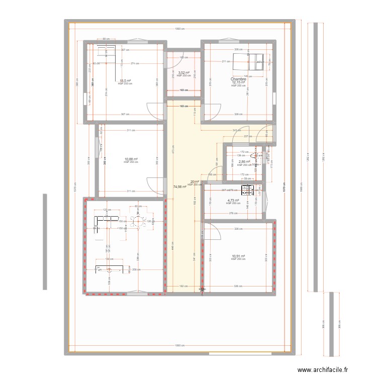 plan_maison. Plan de 9 pièces et 245 m2