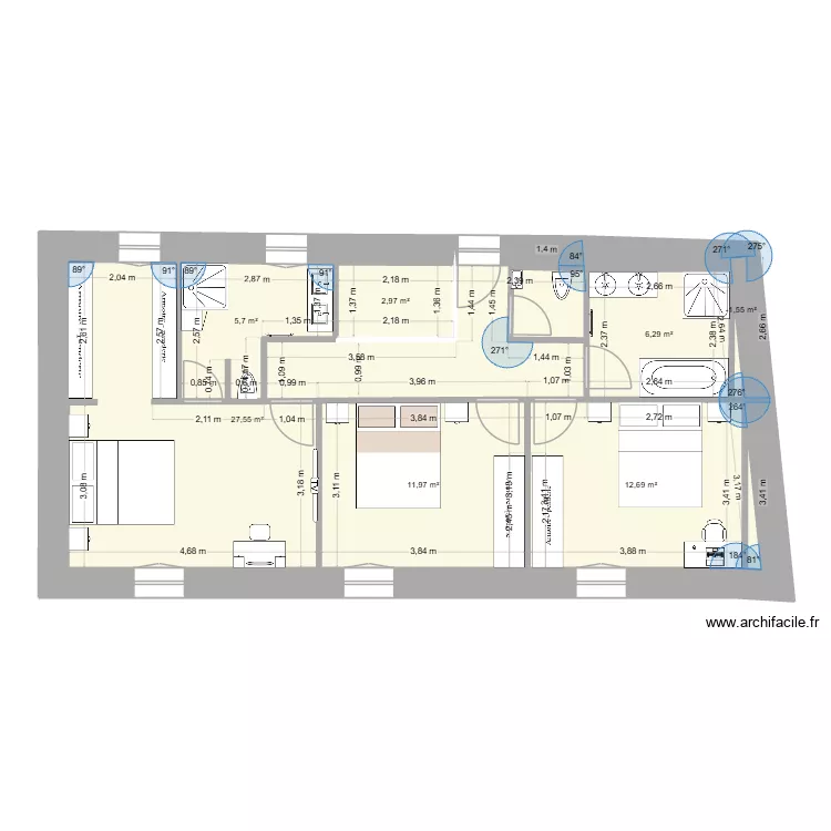 Maison Pauline sept 2024 V23. Plan de 7 pièces et 68 m²