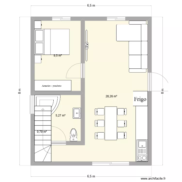 construction 4 chambre. Plan de 