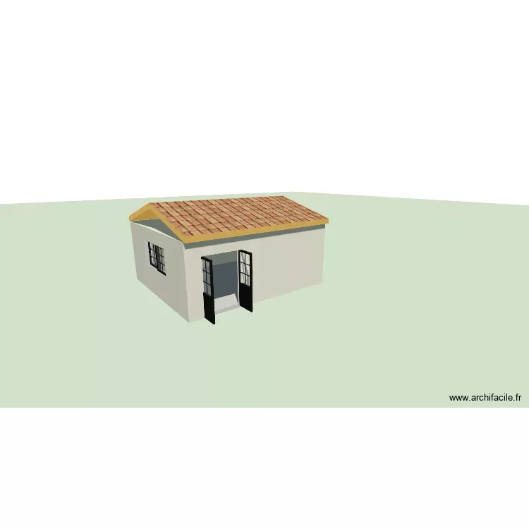 garage. Plan de 1 Pièce et 26 m²