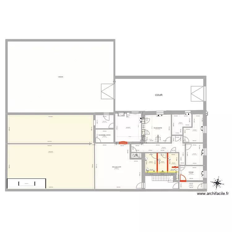 CLOIX PLAN RDC MACONNERIE. Plan de 20  et 536 m²