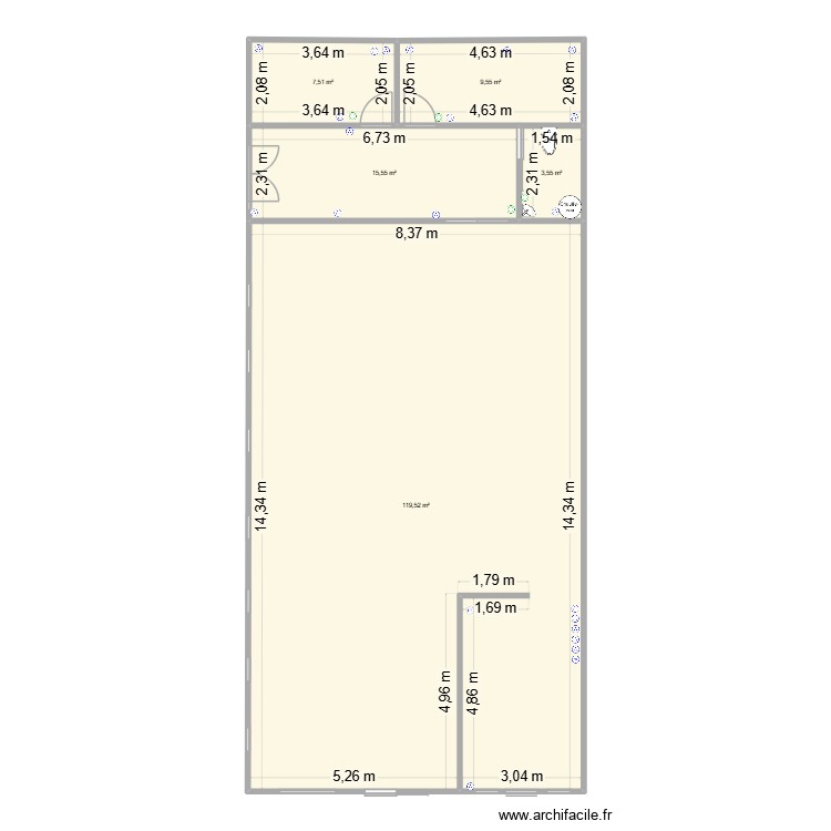 sup&eacute;rette. Plan de 0 pièce et 0 m2
