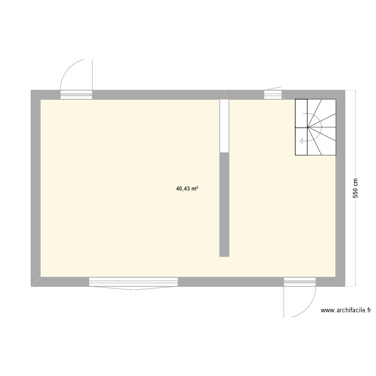 maison des simonettes 10. Plan de 1 pièce et 40 m2