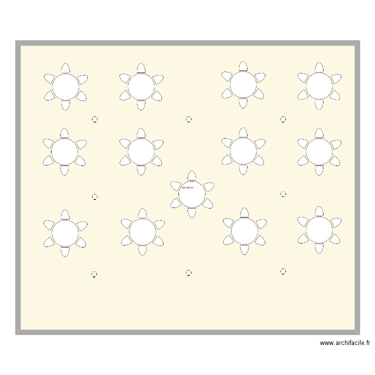 Plan de table C&A. Plan de 1 pièce et 301 m2