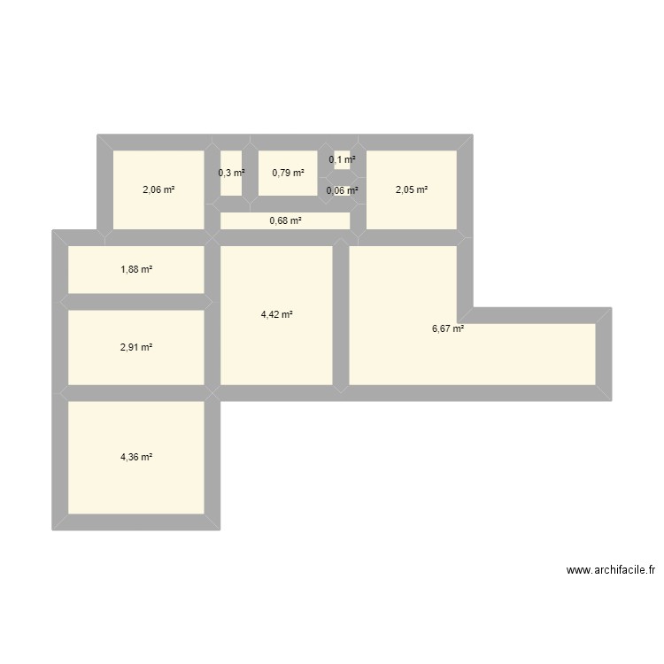 KOTLICKI. Plan de 12 pièces et 26 m2