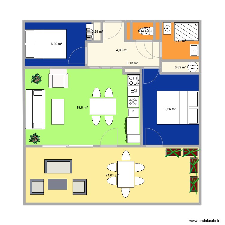 Sete modification. Plan de 0 pièce et 0 m2