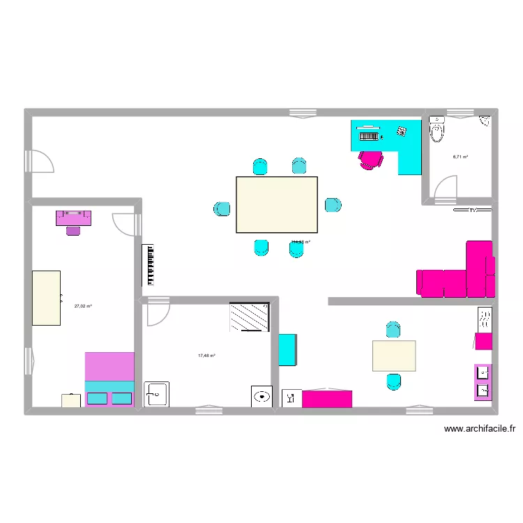 Loulabest. Plan de 4  et 166 m²