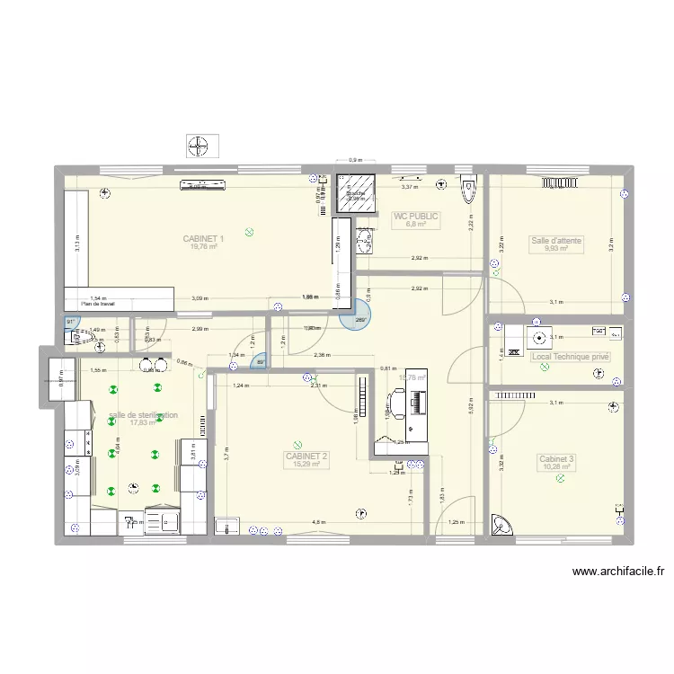 CABINET DR THOMAS V5  plomberie sanitaire. Plan de 