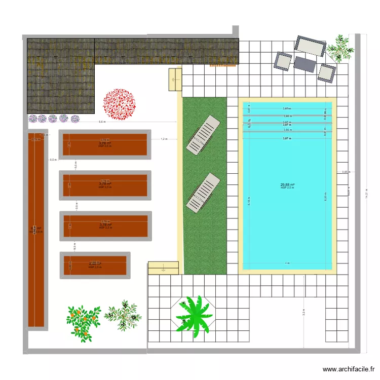 vw pisci 3+ jardin4. Plan de 6 et 50 m² vw pisci 3+ jardin4. Plan de 6 et 50 m²