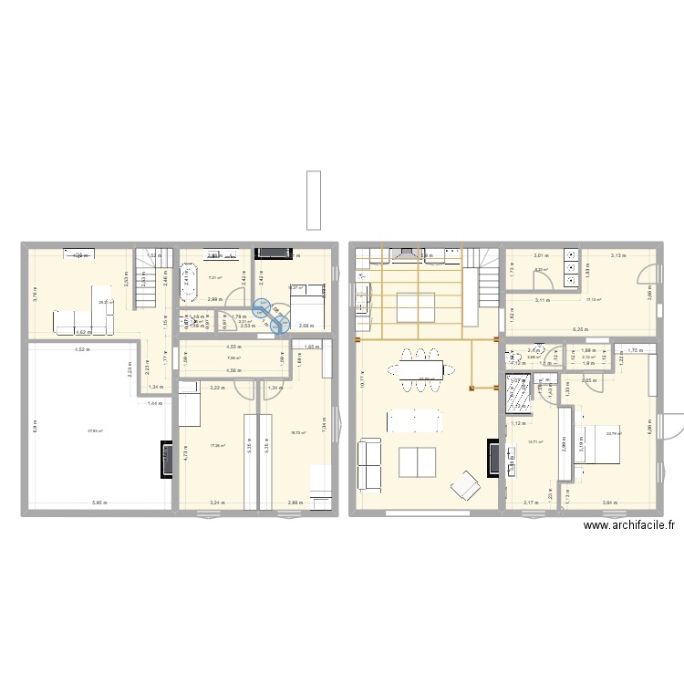 SAINT MO VDEF4. Plan de 16 pièces et 255 m2