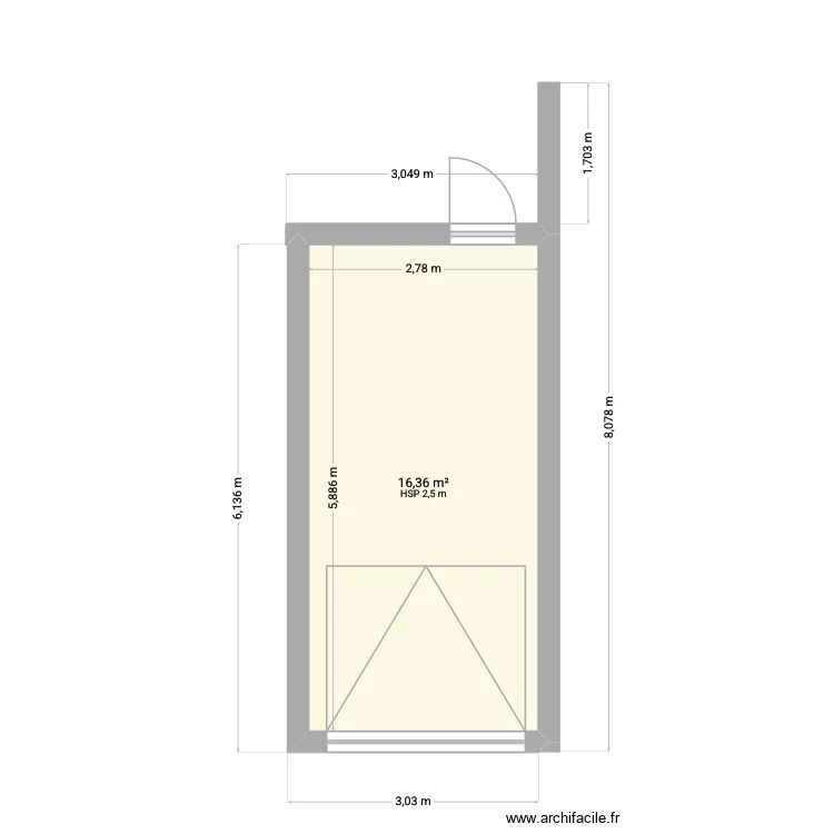 essaie 2. Plan de 1  et 16 m²