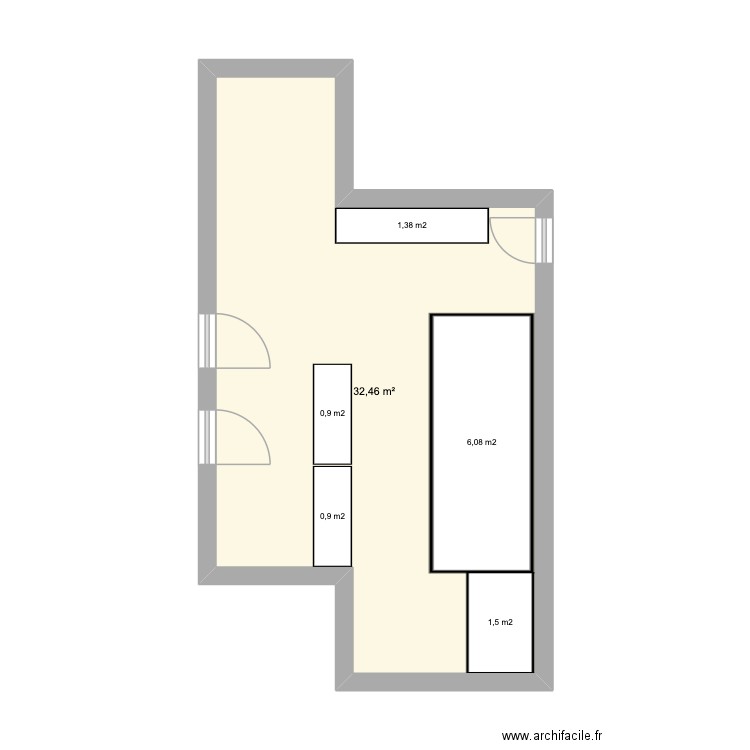 R-1 Daumesnil, 28 oct. Plan de 1 pièce et 32 m2