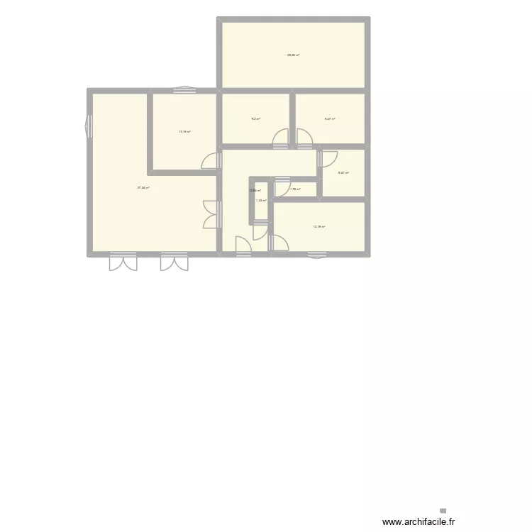 Fresquiennes Agrandissement. Plan de 10  et 129 m²