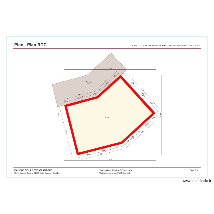 pmciAUTRET. Plan de 1 pièce et 76 m2