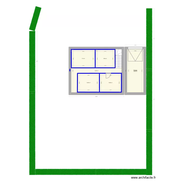 maison &eacute;tage terrain 500m2. Plan de 6  et 123 m²