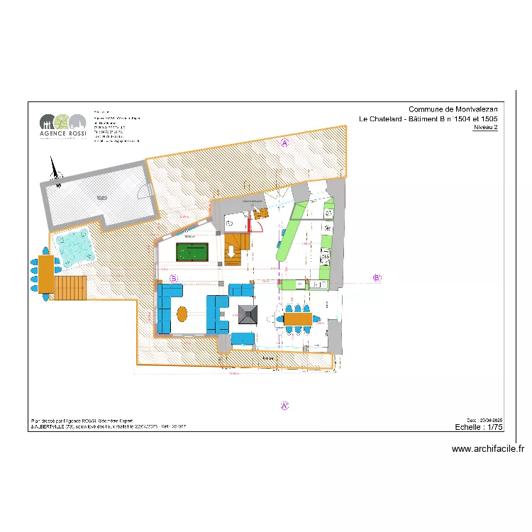 chatelard sejour geometre gde cuisine. Plan de 