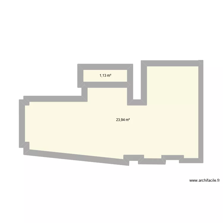 rdc bayeux. Plan de 2  et 25 m²