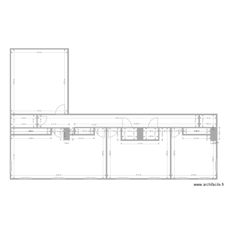 HRDE ETAGE 3. Plan de 10 pièces et 150 m2