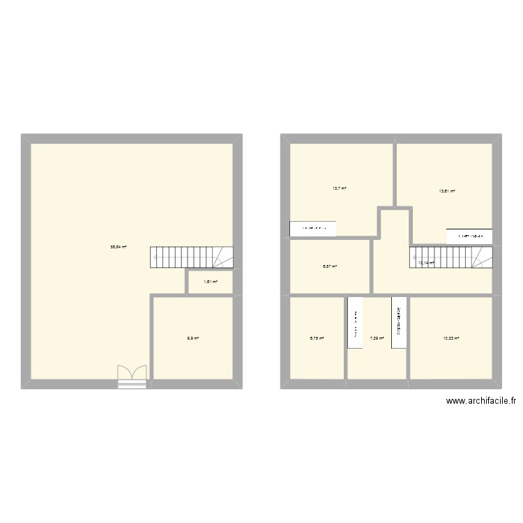 plan maison avec terrasse. Plan de 10 pièces et 139 m2
