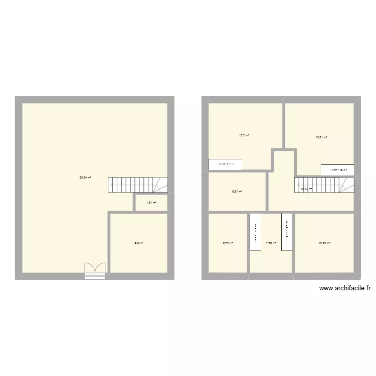 plan maison avec terrasse. Plan de 