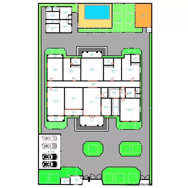 ngk 10. Plan de 59  et 3076 m²