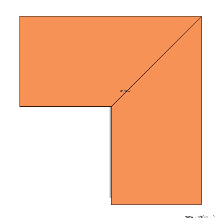 garage plan de coupe. Plan de 1 pièce et 81 m2
