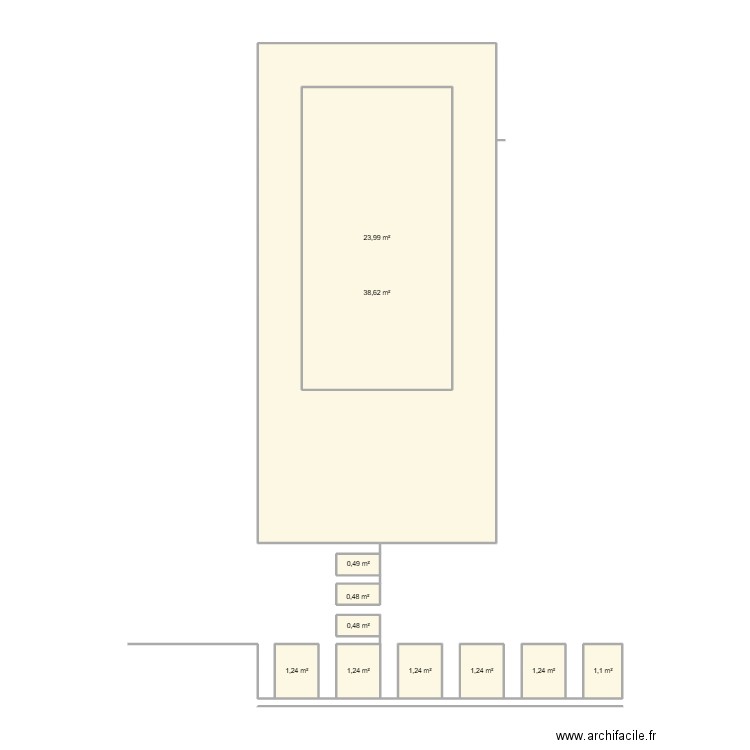 Viganne fourques. Plan de 11 pièces et 96 m2