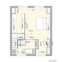 Comble plan N°3 avec baignoire