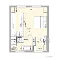 Comble plan N&deg;3 avec baignoire