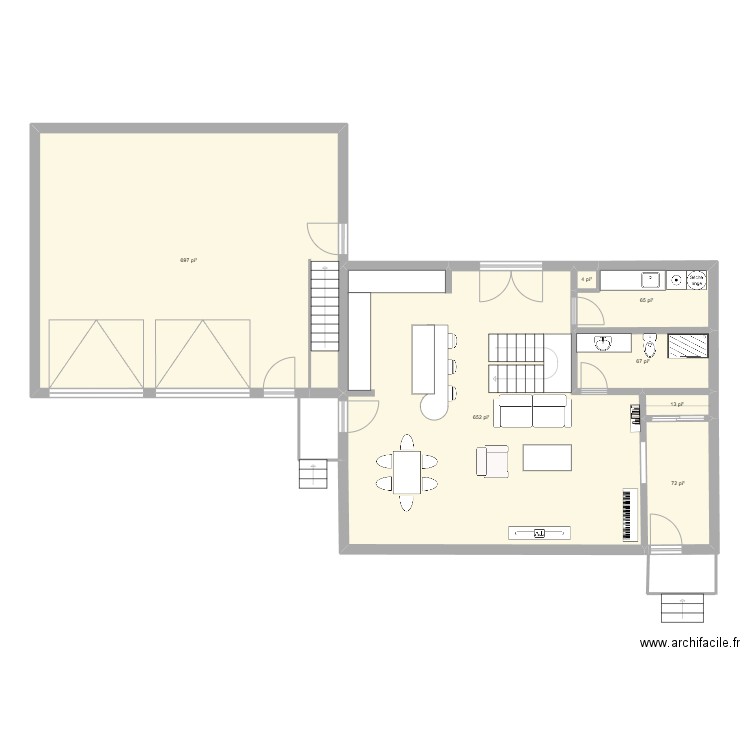 FG-31A. Plan de 7 pièces et 146 m2